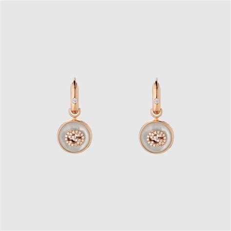 gucci diamond ear rings|Gucci interlocking earrings.